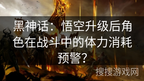 黑神话：悟空升级后角色在战斗中的体力消耗预警？