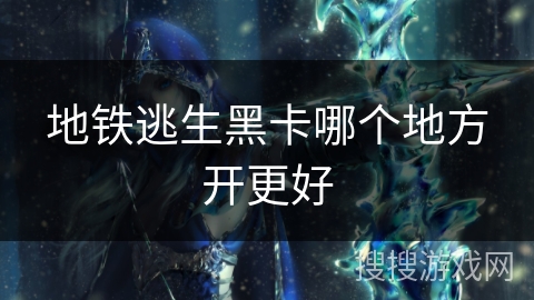 地铁逃生黑卡哪个地方开更好