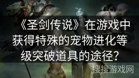 《圣剑传说》在游戏中获得特殊的宠物进化等级突破道具的途径? 《圣剑传说》在游戏中获得特殊的宠物进化等级突破道具的途径?