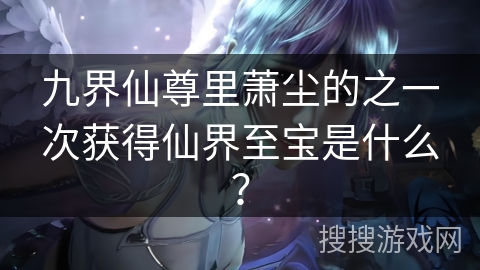 九界仙尊里萧尘的之一次获得仙界至宝是什么？