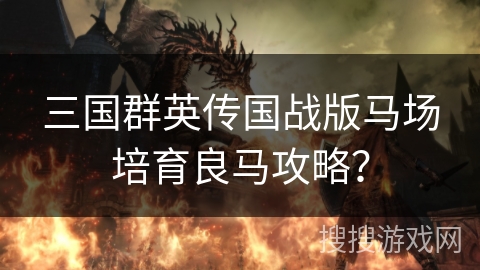 三国群英传国战版马场培育良马攻略？