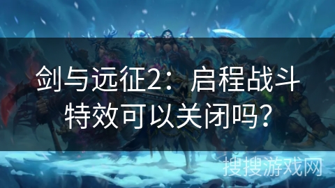 剑与远征2：启程战斗特效可以关闭吗？