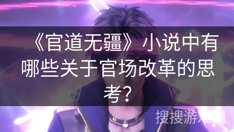 《官道无疆》小说中有哪些关于官场改革的思考？