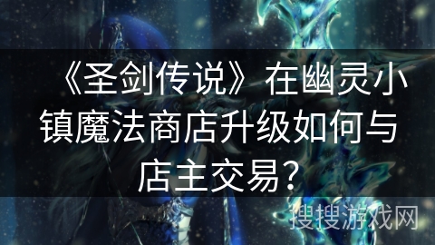 《圣剑传说》在幽灵小镇魔法商店升级如何与店主交易？