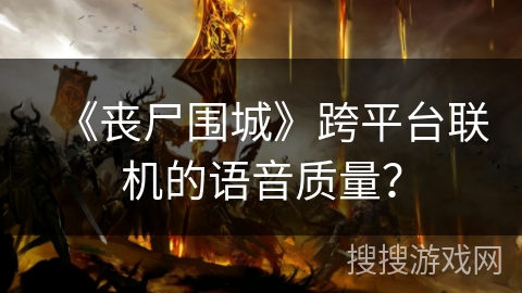 《丧尸围城》跨平台联机的语音质量？