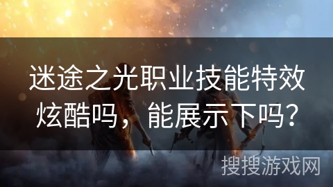 迷途之光职业技能特效炫酷吗，能展示下吗？