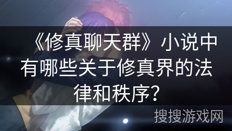 《修真聊天群》小说中有哪些关于修真界的法律和秩序？