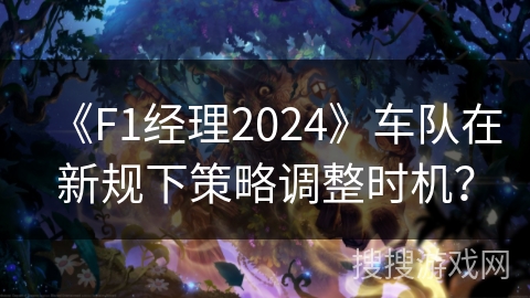 《F1经理2024》车队在新规下策略调整时机？