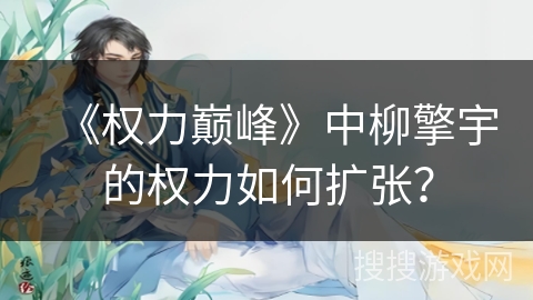 《权力巅峰》中柳擎宇的权力如何扩张？