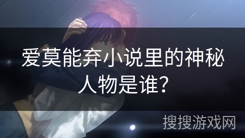 爱莫能弃小说里的神秘人物是谁？