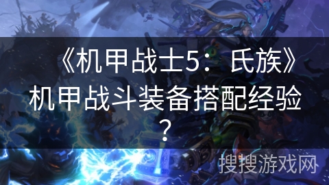《机甲战士5：氏族》机甲战斗装备搭配经验？