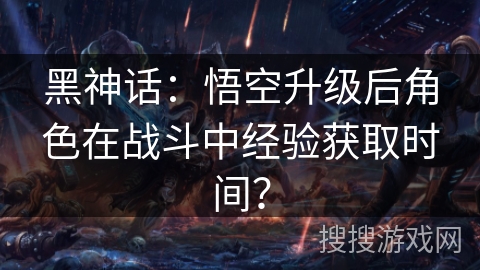 黑神话：悟空升级后角色在战斗中经验获取时间？