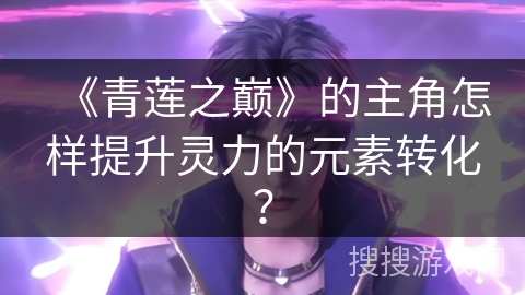 《青莲之巅》的主角怎样提升灵力的元素转化？