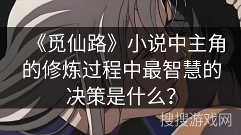 《觅仙路》小说中主角的修炼过程中最智慧的决策是什么? 《觅仙路》小说中主角的修炼过程中最智慧的决策是什么?