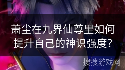 萧尘在九界仙尊里如何提升自己的神识强度？