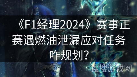 《F1经理2024》赛事正赛遇燃油泄漏应对任务咋规划? 《F1经理2024》赛事正赛遇燃油泄漏应对任务咋规划?