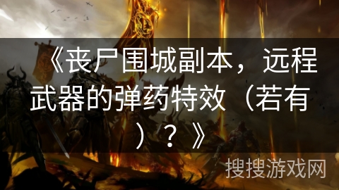 《丧尸围城副本，远程武器的弹药特效（若有）？》