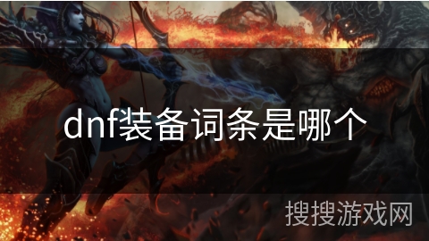 dnf装备词条是哪个