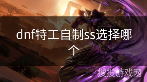 dnf特工自制ss选择哪个