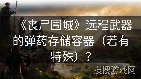 《丧尸围城》远程武器的弹药存储容器（若有特殊）？