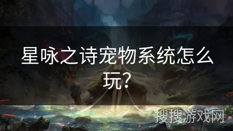 星咏之诗宠物系统怎么玩？