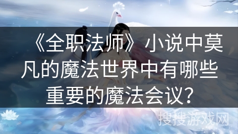 《全职法师》小说中莫凡的魔法世界中有哪些重要的魔法会议？