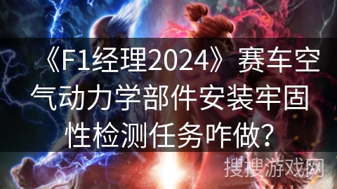 《F1经理2024》赛车空气动力学部件安装牢固性检测任务咋做？