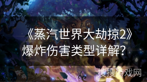 《蒸汽世界大劫掠2》爆炸伤害类型详解？