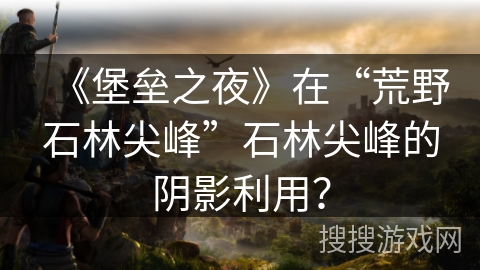 《堡垒之夜》在“荒野石林尖峰”石林尖峰的阴影利用？
