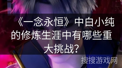 《一念永恒》中白小纯的修炼生涯中有哪些重大挑战？