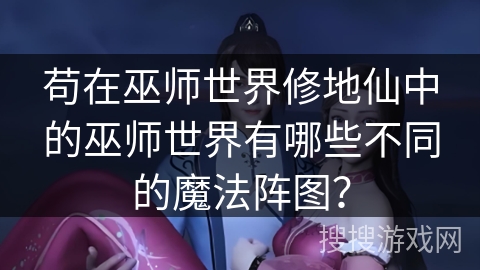 苟在巫师世界修地仙中的巫师世界有哪些不同的魔法阵图?