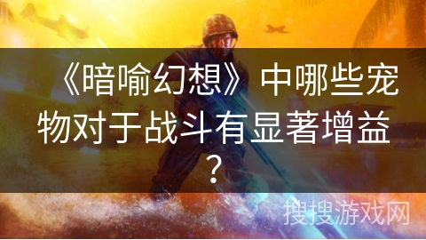 《暗喻幻想》中哪些宠物对于战斗有显著增益？
