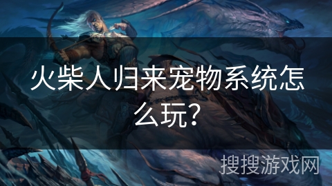 火柴人归来宠物系统怎么玩？