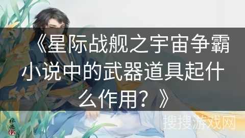 《星际战舰之宇宙争霸小说中的武器道具起什么作用？》