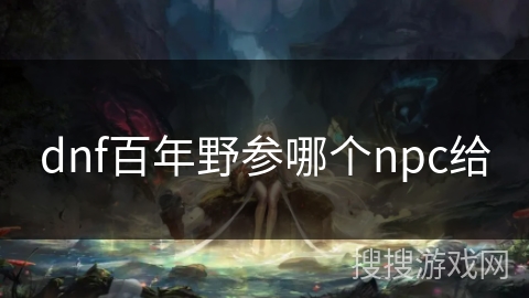 dnf百年野参哪个npc给