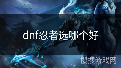 dnf忍者选哪个好