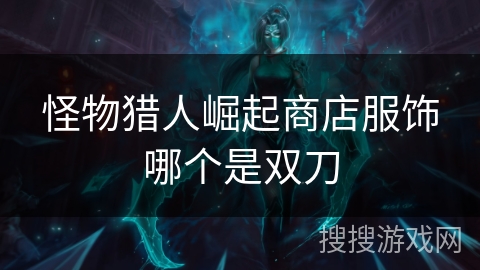 怪物猎人崛起商店服饰哪个是双刀