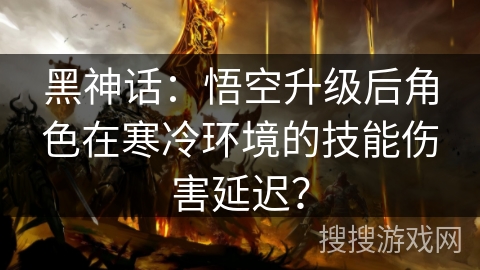 黑神话：悟空升级后角色在寒冷环境的技能伤害延迟？