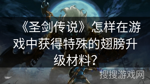 《圣剑传说》怎样在游戏中获得特殊的翅膀升级材料？