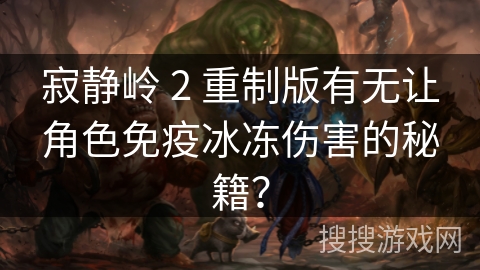 寂静岭 2 重制版有无让角色免疫冰冻伤害的秘籍？