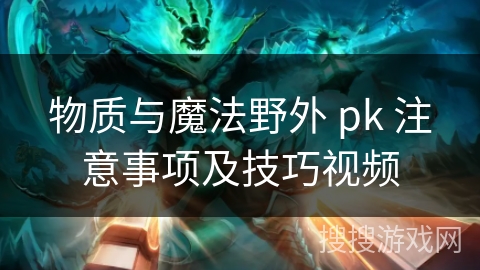 物质与魔法野外 pk 注意事项及技巧视频 物质与魔法野外 pk 注意事项及技巧视频