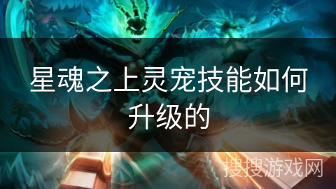 星魂之上灵宠技能如何升级的