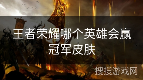王者荣耀哪个英雄会赢冠军皮肤