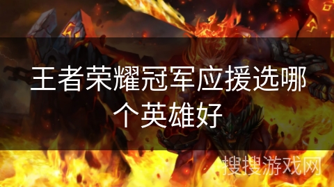 王者荣耀冠军应援选哪个英雄好