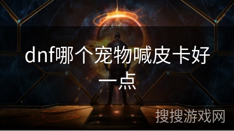 dnf哪个宠物喊皮卡好一点 dnf哪个宠物喊皮卡好一点