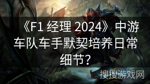 《F1 经理 2024》中游车队车手默契培养日常细节？