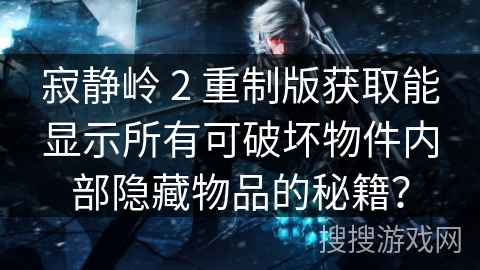 寂静岭 2 重制版获取能显示所有可破坏物件内部隐藏物品的秘籍？