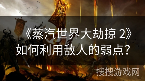 《蒸汽世界大劫掠 2》如何利用敌人的弱点？