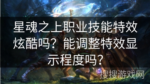 星魂之上职业技能特效炫酷吗？能调整特效显示程度吗？
