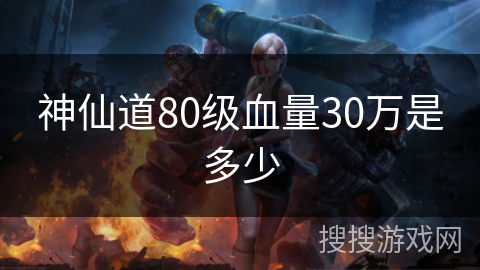 神仙道80级血量30万是多少